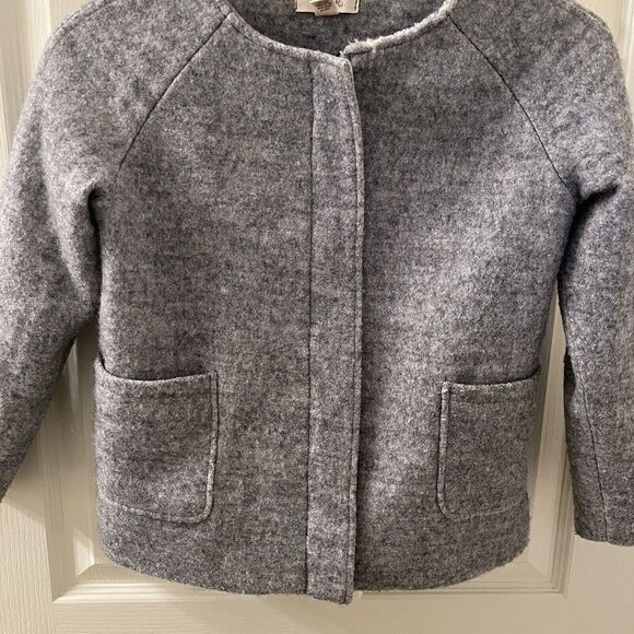 Peek Kids Girls Gray Wool Blend Coat Jacket Size Large 8 - Picture 3 of 12